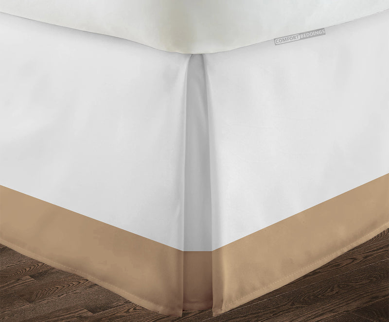 Top selling Taupe two tone bed skirt