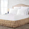 Taupe Multi Ruffle Bed Skirts