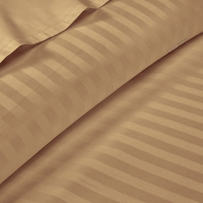 Taupe Stripe Fitted Sheet