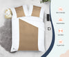 Taupe Contrast Color Bar Duvet Covers
