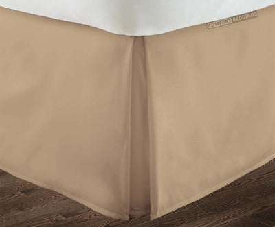 Taupe Pleated Bed Skirts
