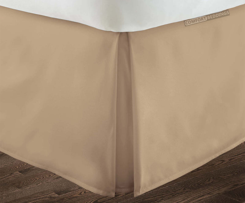 Taupe Pleated Bed Skirt