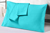 Turquoise Blue Stripe Pillowcase