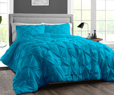 Turquoise Pinch Pleat Duvet Covers