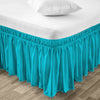 turquoise king size wrap-around bed skirt