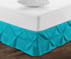 Turquoise Pinch Bed Skirts