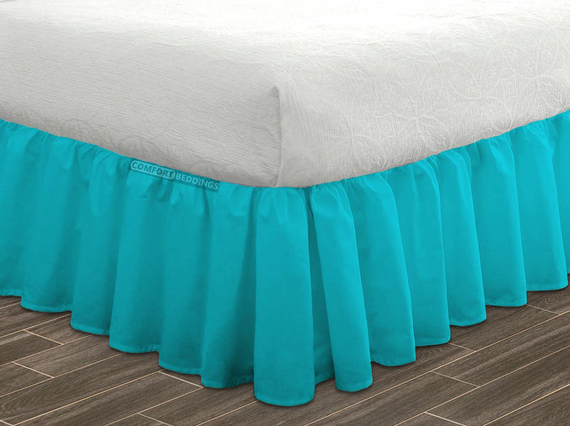 Turquoise Ruffle Bed Skirt