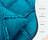 Luxurious Turquoise Blue diamond ruffled Duvet Cover And Pillowcases