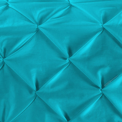 Turquoise Blue Pinch Bed Runner
