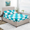 Turquoise - White Chex Fitted Sheets