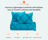 Turquoise Blue Diamond Ruffle Comforter