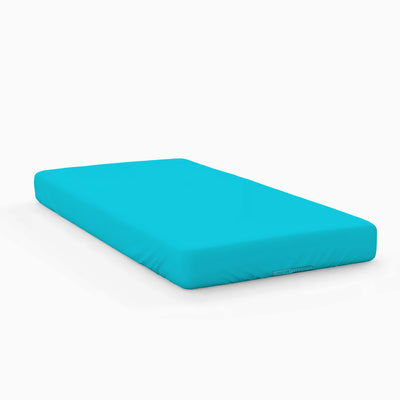 Turquoise Blue Fitted Crib Sheet