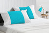 Turquoise Blue with White Contrast Pillowcases