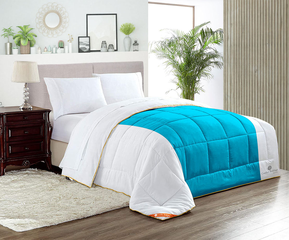 Turquoise Blue Contrast Comforter 