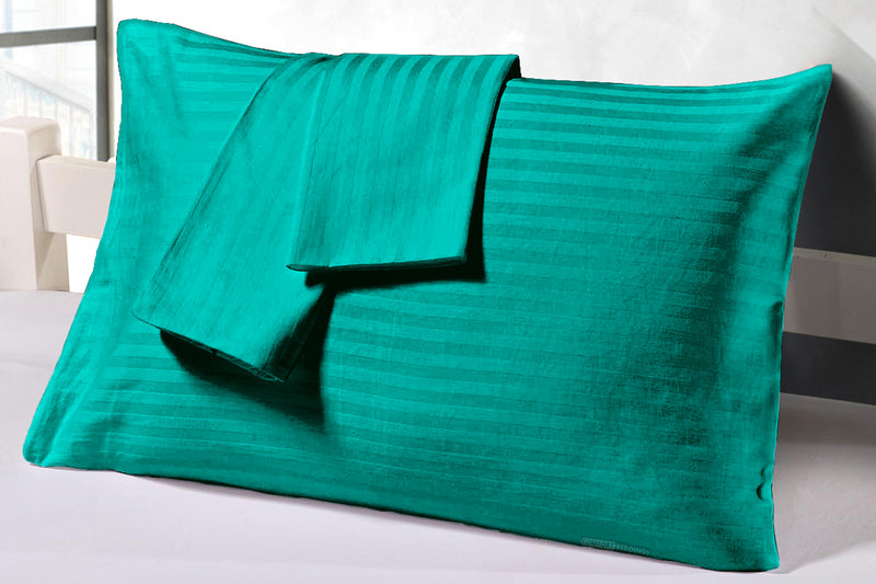 Turquoise Green Stripe Pillowcases