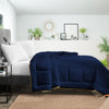 Navy Blue and White Reversible Comforter