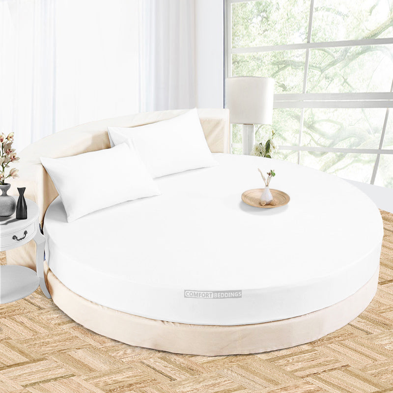 White Round Bed Sheets