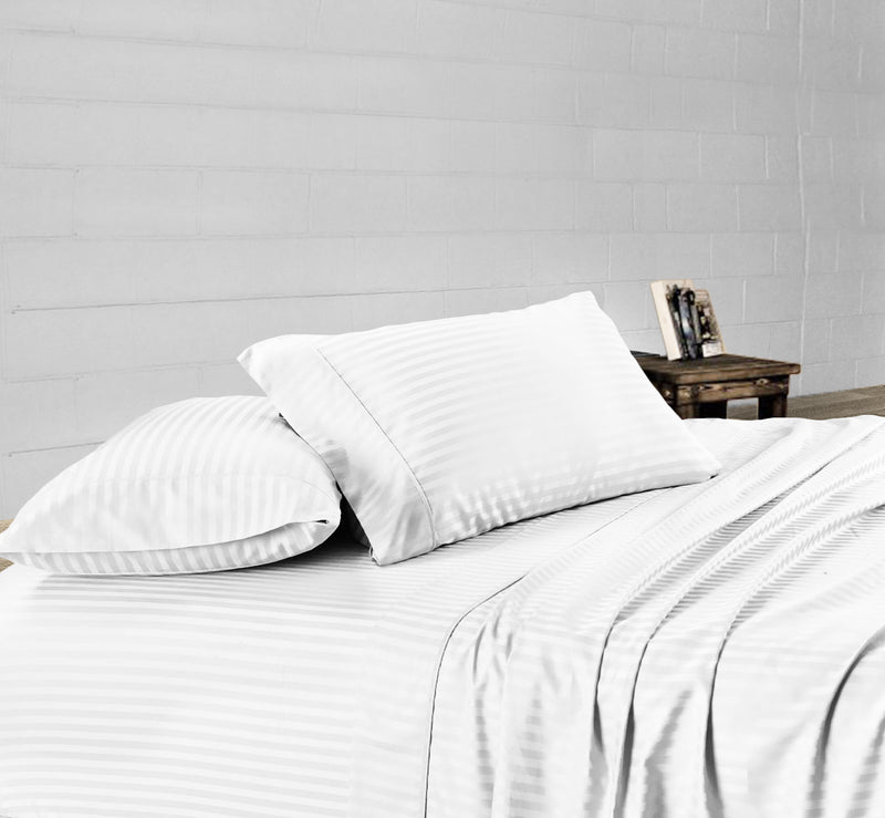 White Stripe Waterbed Sheets