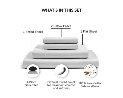 White Waterbed Sheets Set