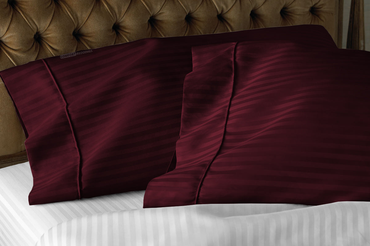 Wine Stripe Pillowcases
