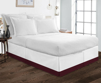 Top selling Wine White two tone bed skirt