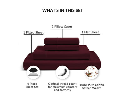 Wine Waterbed Sheets Set