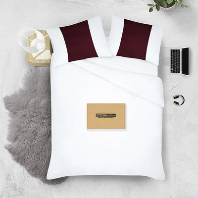 Wine with White Contrast Pillowcases