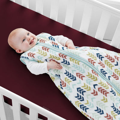 Wine Fitted Crib Sheet