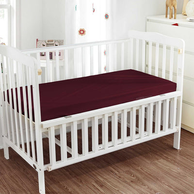 Wine Fitted Crib Sheets