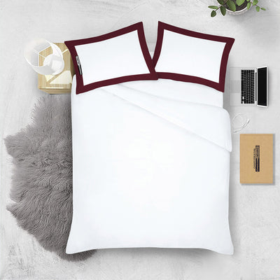 Wine with White Two Tone Pillowcases