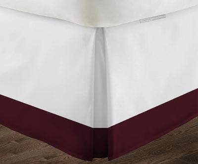 Top selling Wine White two tone bed skirt