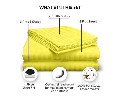 Yellow Stripe Sheet Sets