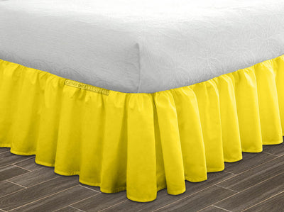 Yellow Ruffle Bed Skirt