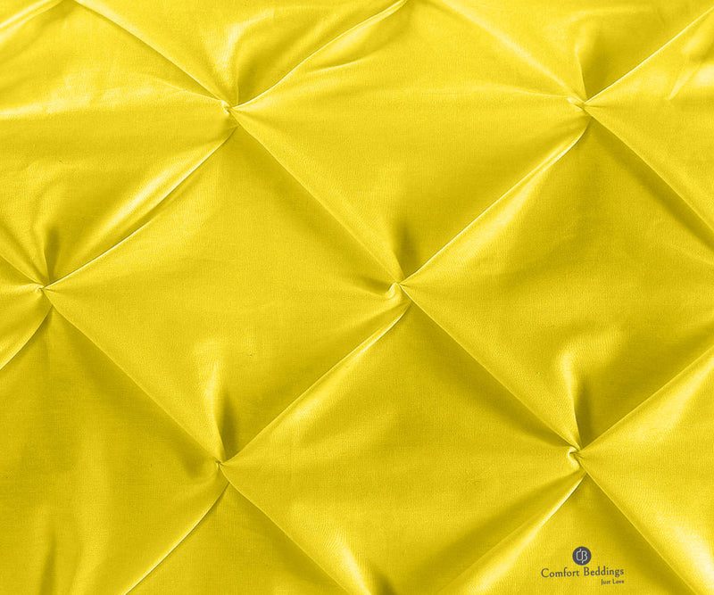 100% Egyptian Cotton Yellow Dual Tone Half Pinch Duvet Cover