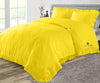 Yellow Trimmed Ruffle Duvet Cover