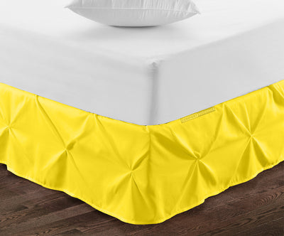Yellow Pinch Bed Skirts