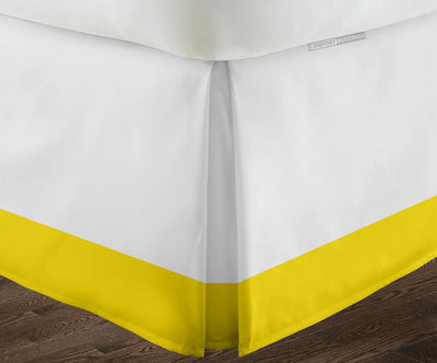 600TC Yellow two tone bed skirt