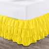 Yellow Multi Ruffled Bed Skirt