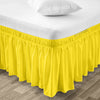 18-inch drop yellow wrap-around bed skirt