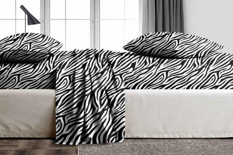 Zebra Print Flat Sheets Only