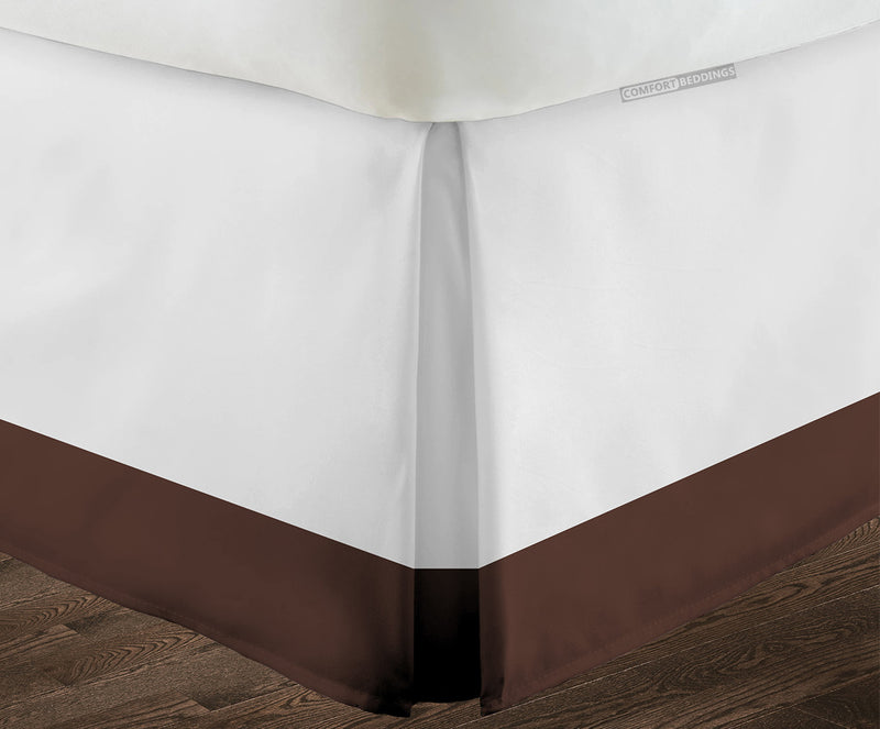 Essential chocolate two tone bed skirt