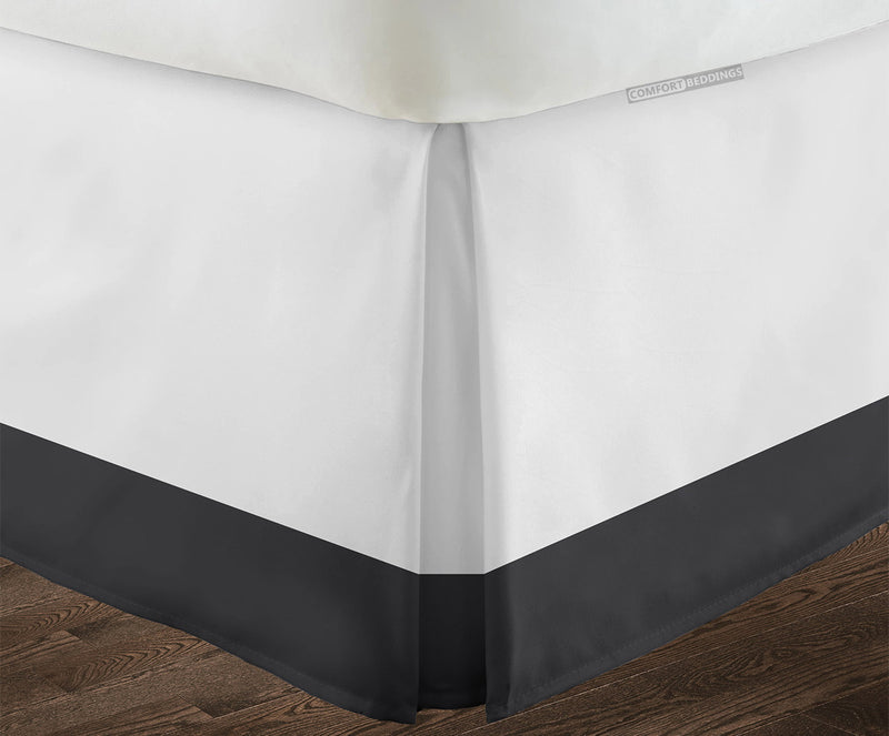 600TC dark grey two tone bed skirt