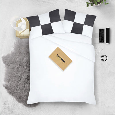 Egyptian Cotton Dark Grey - white chex pillowcases