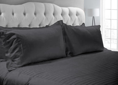 Classy Dark Gray Moroccan Streak Duvet Cover And Pillowcases
