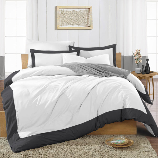 Dawn 2 Piece Duvet Cover Set Hotel Collection Two Tone Banded Print Zipper  Closure Blue Twin, Twin - Kroger