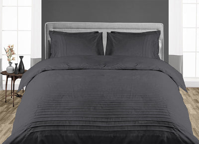 Classy Dark Gray Moroccan Streak Duvet Cover And Pillowcases