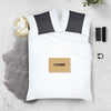 Dark Grey with White Contrast Pillowcases