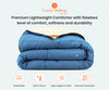Ivory and Mediterranean Blue Reversible Comforter