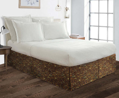 Leopard Print Pleated bed skirt