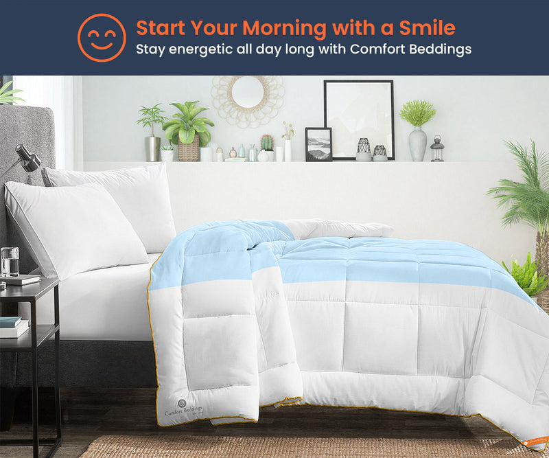 Light Blue Contrast Comforter